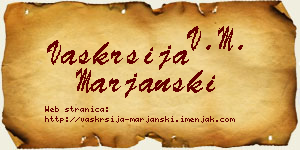 Vaskrsija Marjanski vizit kartica